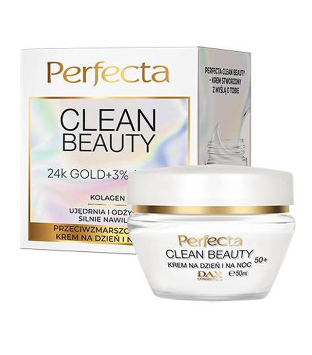 Perfecta Clean Beauty Przeciwzmarszczkowy krem na dzień i na noc 50+, 50 ml, cena, opinie, wskazania