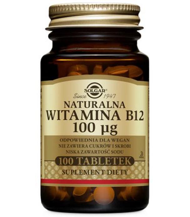 SOLGAR WITAMINA B12 NATURALNA - 100 tabl.