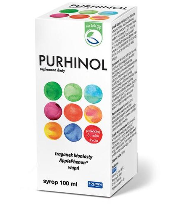 PURHINOL Syrop - 100 ml Na alergie - cena, ulotka, właściwości