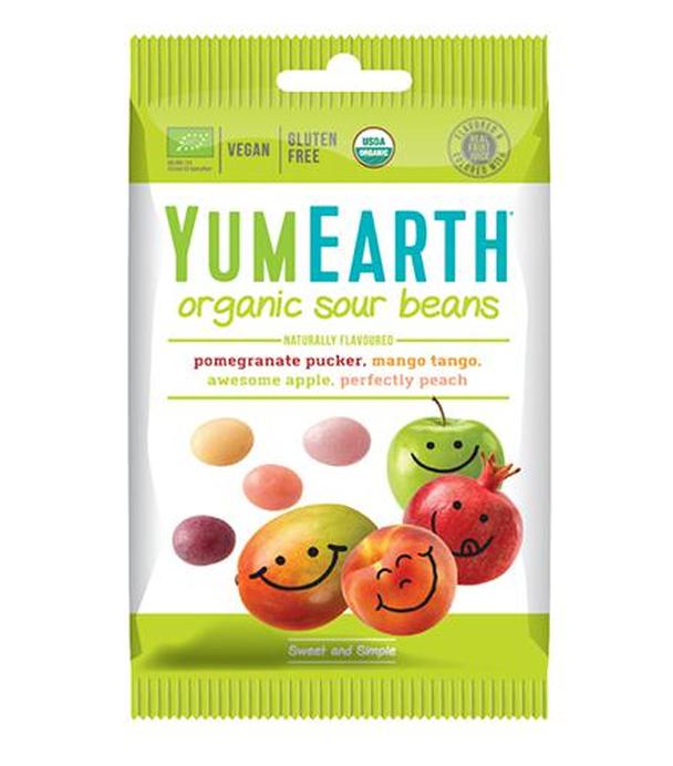 YumEarth Organic Cukierki kwaśne fasolki EKO, 50 g, cena, opinie, właściwości  - ważny do 2025-04-17