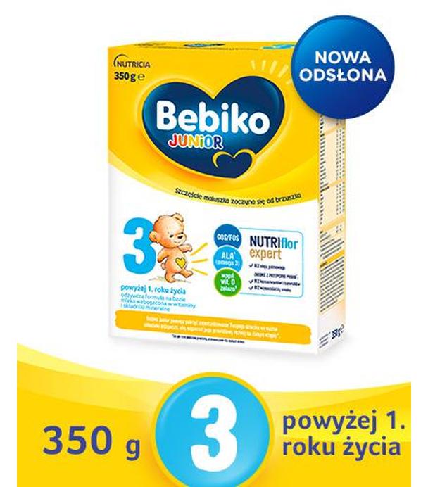 BEBIKO 3 JUNIOR Mleko modyfikowane następne dla niemowląt, 350 g - ważny do 2025-09-21