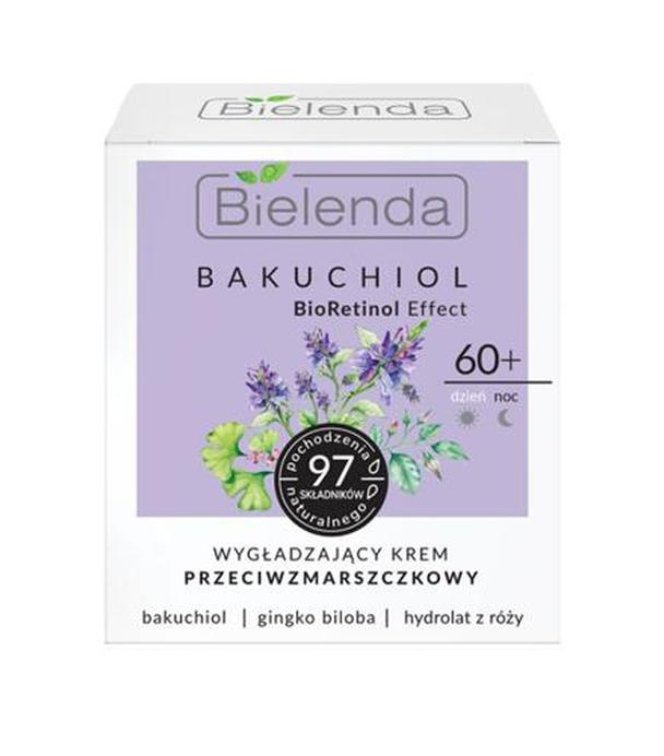 Bielenda Bakuchiol BioRetinol Effect Wygładzający Krem przeciwzmarszczkowy 60+ dzień/ noc, 50 ml, cena, wskazania, właściwości