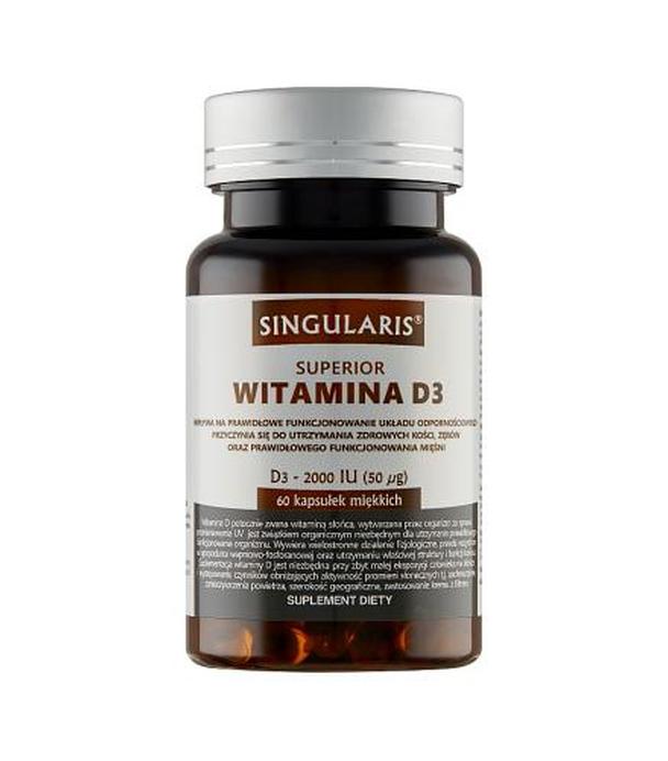 SINGULARIS SUPERIOR WITAMINA D3 2000 IU - 60 kaps. - ważny do 2025-10-31