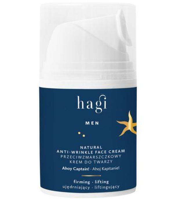 Hagi Men, Naturalny Krem do twarzy przeciwzmarszczkowy Ahoj Kapitanie, 50 ml