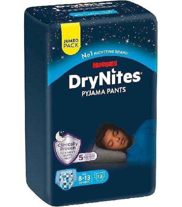 HUGGIES DRYNITES Pieluchomajtki dla chłopca 8-13 lat, 30-48 kg, 9 sztuk