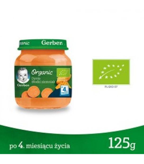 GERBER ORGANIC Dynia Słodki ziemniak po 4 miesiącu - 125 g