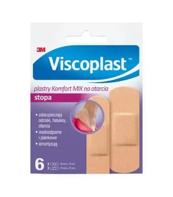 Viscoplast plastry komfort Mix na otarcia, 6 sztuk