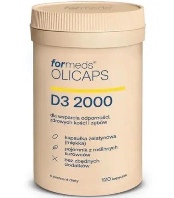 Olicaps Witamina D3 2000, kapsułki, 120 sztuk