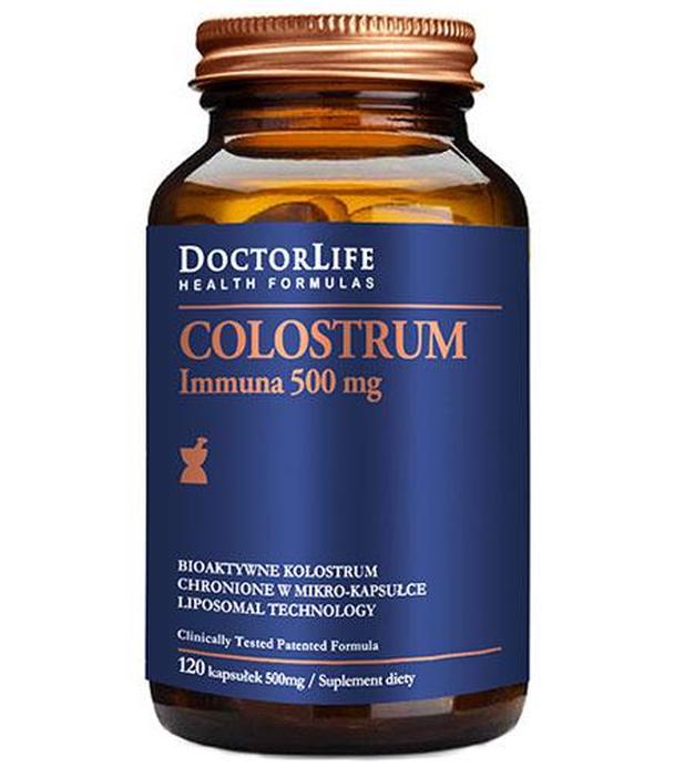 Docotr Life Colostrum Immuna 500 mg - 120  kaps. - cena, opinie, właściwości
