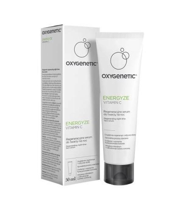 Oxygenetic Energyze vitamin C, regeneracyjne serum do twarzy na noc, 50 ml