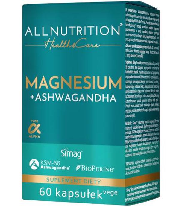 Allnutrition Health & Care Magnesium + Ashwagandha, 60 kapsułek