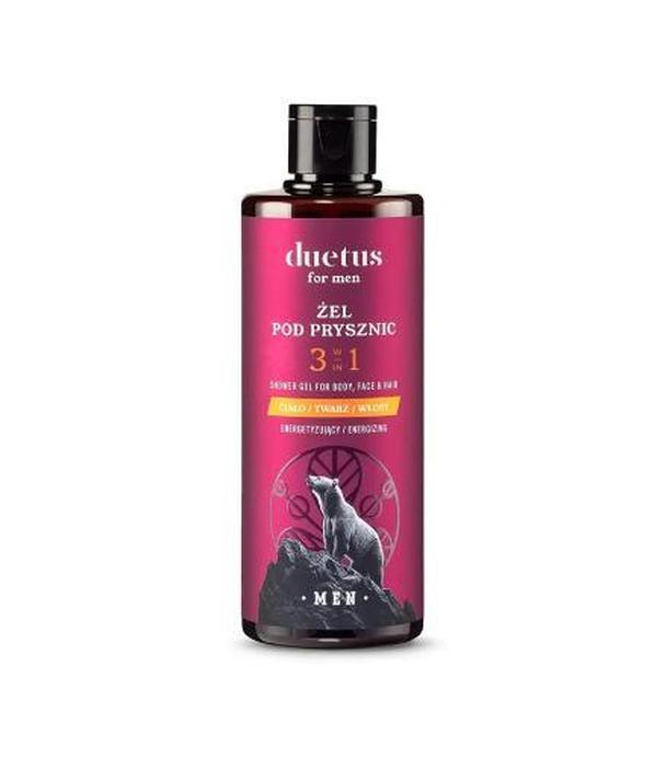 Duetus for Men energetyzujący żel pod prysznic 3w1, 300 ml
