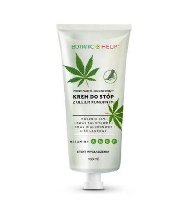 BotanicHelp Zmiękczająco-regenerujący krem do stóp z olejem konopnym, 100 ml