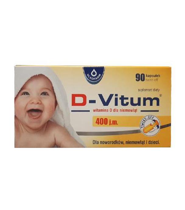 D-Vitum Witamina D dla niemowląt 400 j.m., 90 kapsułek