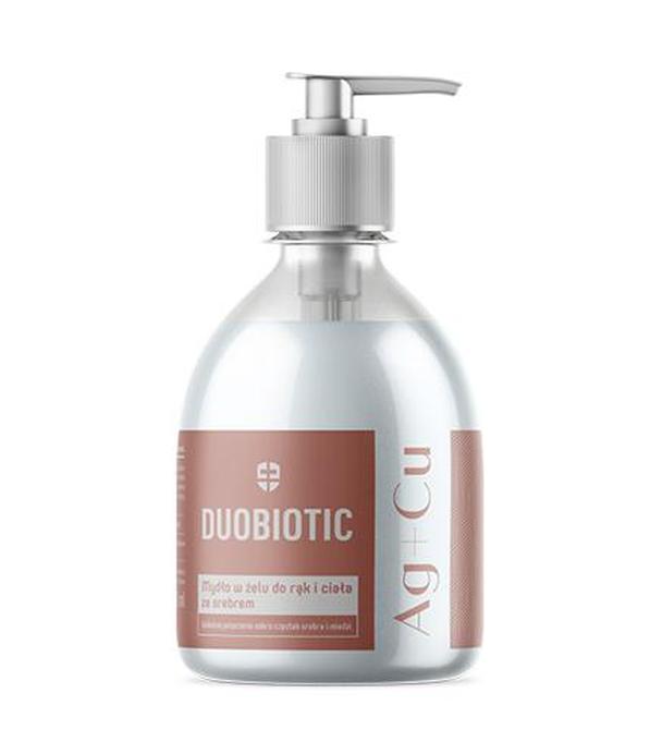 Duobiotic Mydło w żelu do rąk i ciała ze srebrem Ag + Cu, 500 ml