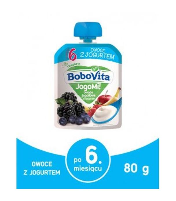 BOBOVITA JOGOMI! Deserek owocowo-mleczny, owoce jagodowe z bananem - 80 g