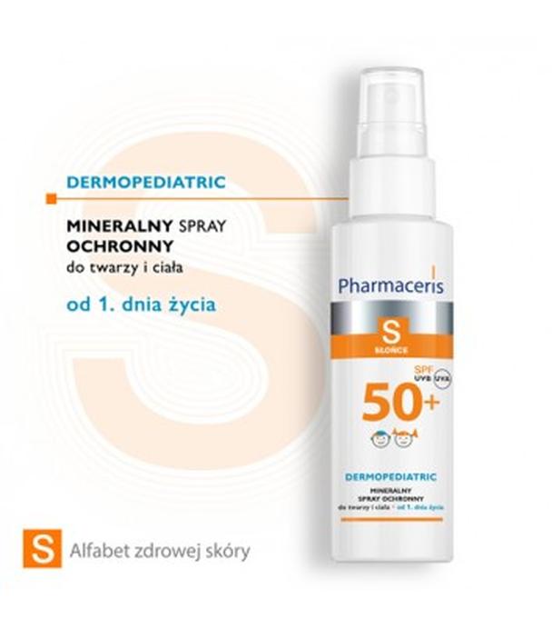 Pharmaceris S Mineralny Spray ochronny do twarzy i ciała SPF50+ dla dzieci i dorosłych, 100 ml, cena, opinie, stosowanie