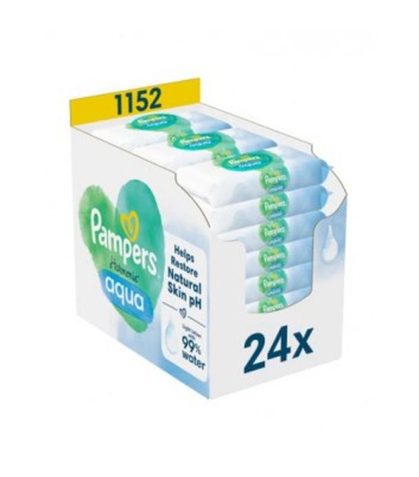 Pampers Harmonie Aqua Chusteczki nawilżane dla dzieci, 24 x 48 sztuk