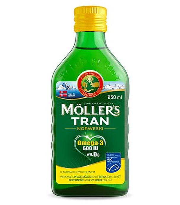 MOLLERS Tran norweski o aromacie cytrynowym, 250 ml