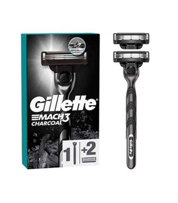 Gillette Mach3 Charcoal Maszynka do golenia dla mężczyzn, 1 sztuka, 2 ostrza wymienne