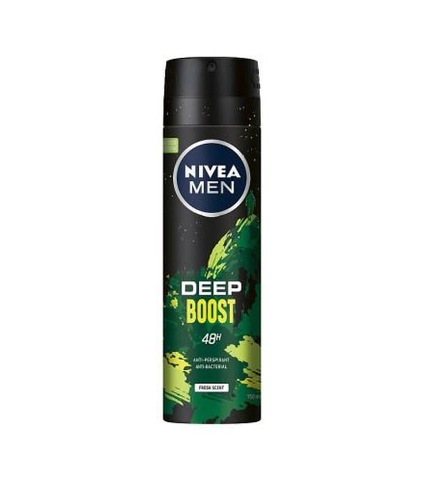 NIVEA Men DEEP BOOST Fresh Scent Antyprespirant w Sprayu 48h - 150 ml - cena, opinie, stosowanie