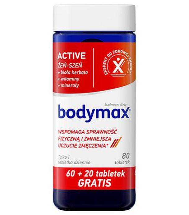 BODYMAX ACTIVE  - 60 tabl + 20 tabl Dla osób aktywnych fizycznie - cena, opinie, dawkowanie