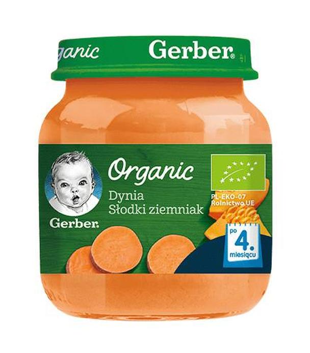 GERBER ORGANIC Dynia Słodki ziemniak po 4 miesiącu - 125 g