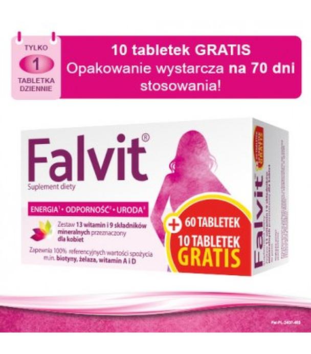 Falvit, tabletki, 60 + 10 sztuk