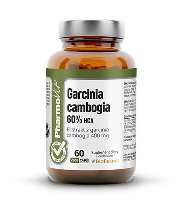 Pharmovit Clean Label Garcinia cambogia 60% HCA - 60 kaps. - cena, opinie, właściwości