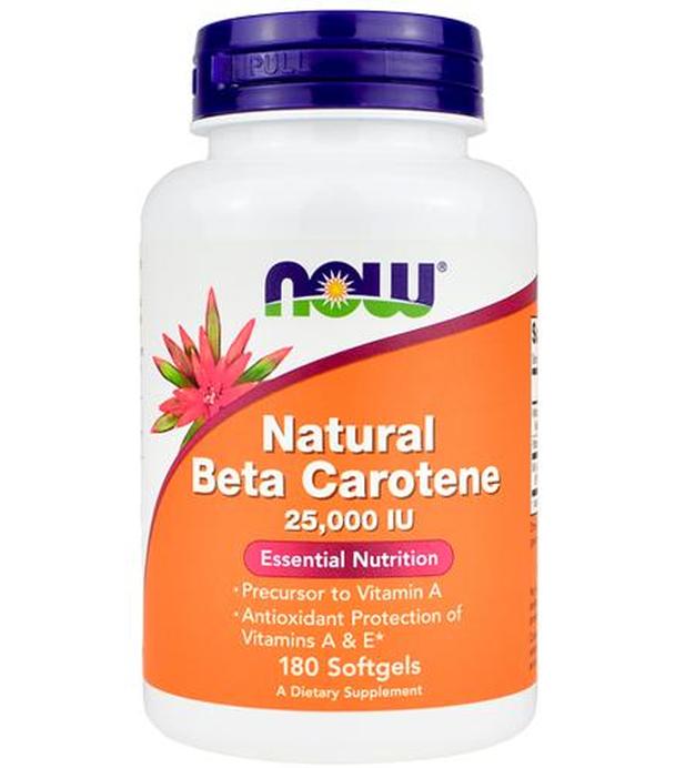 NOW FOODS Natural Beta Carotene 25,000 IU - 180 kaps.