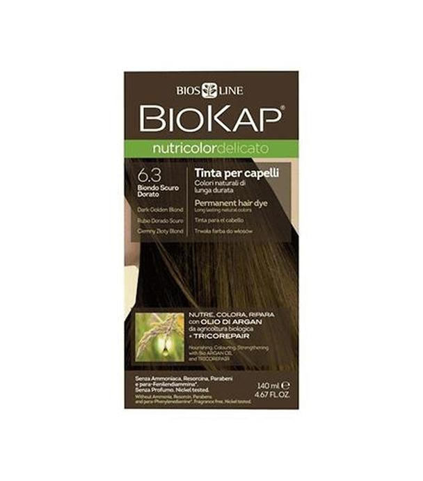 BioKap Nutricolor Delicato Farba do włosów 6.3 Ciemny Złoty Blond - 140 ml - cena, opinie właściwości