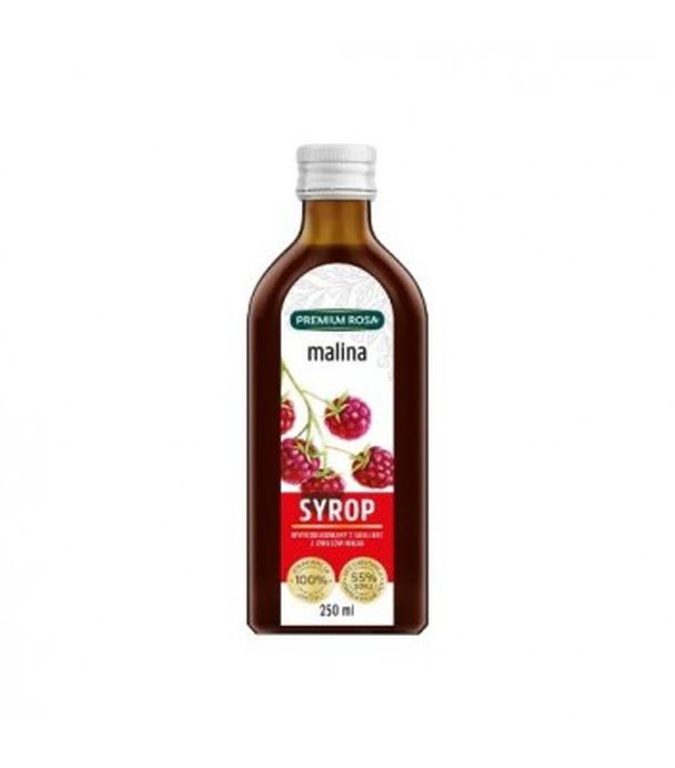 Premium Rosa Syrop z soku NFC z owoców Malin, 250 ml