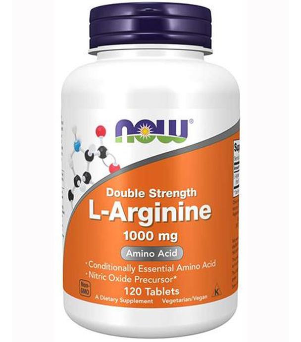 Now L-Arginine 1000 mg, 120 tabl., cena, wskazania, opinie