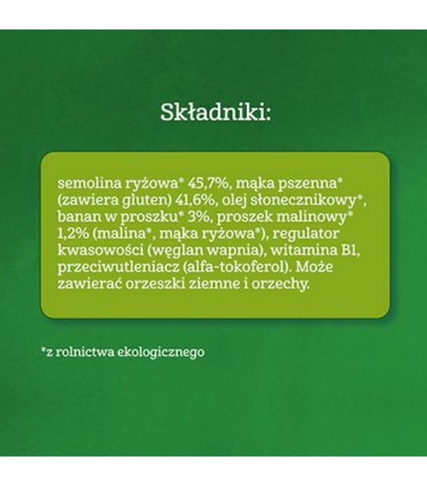 Gerber Organic Chrupki ryżowo pszenne banan, malina dla niemowląt po 8. miesiącu - 35 g - cena, opinie, składniki