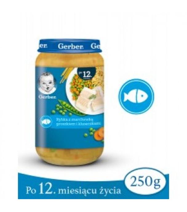 GERBER JUNIOR Obiadek rybka z marchewką, groszkiem i kluseczkami po 12 miesiącu - 250 g