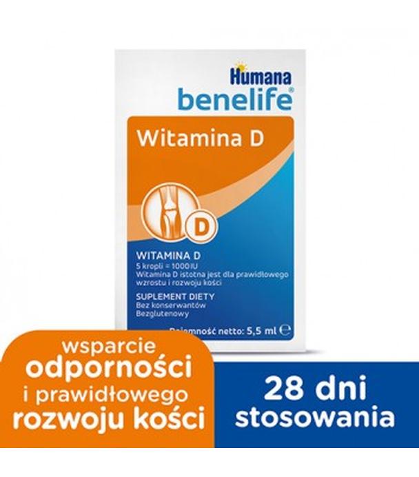 HUMANA Benelife Witamina D, 5,5 ml - ważny do 2025-09-30