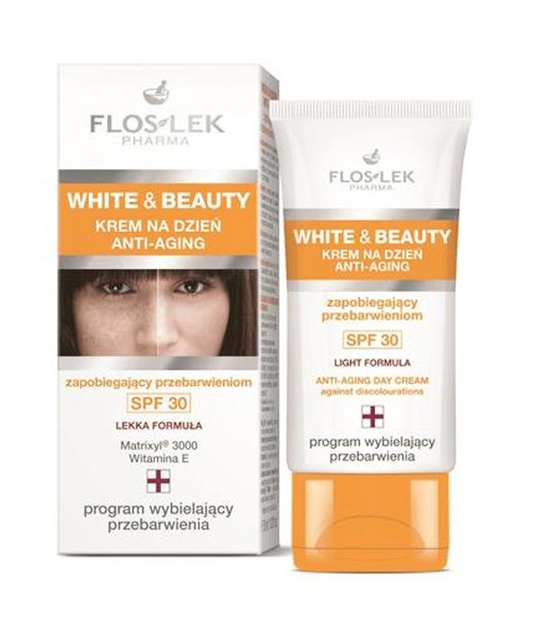 Flos-lek White&Beauty Krem na dzień Anti-aging zapobiegający przebarwieniom SPF30 - 30 ml - cena, opinie, właściwości