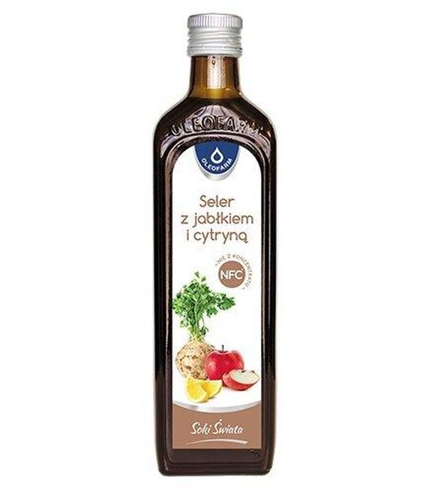 Oleofarm Seler z Jabłkiem i Cytryną 100% Sok owocowo-warzywny NFC, 490 ml
