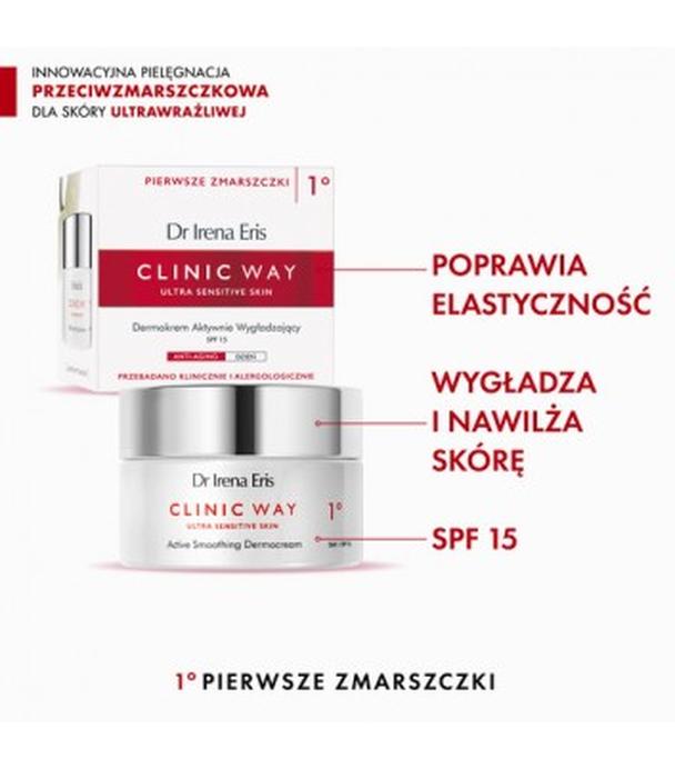Dr Irena Eris Clinic Way Dermokrem aktywnie wygładzający 1° krem do twarzy na dzień - 50 ml - cena, opinie, właściwości - ważny do 2025-10-31