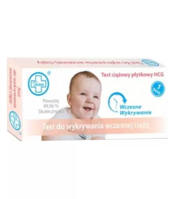 Testeo, test ciążowy płytkowy HCG, 1 sztuka
