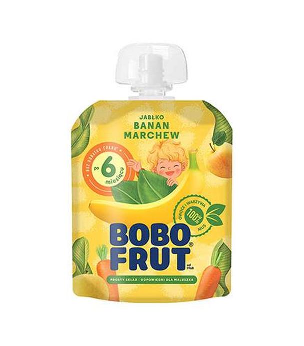 Bobo Frut Mus jabłko banan marchewka dla niemowląt po 6. miesiącu, 90 g