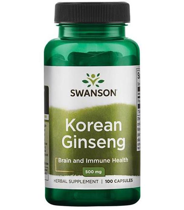 SWANSON Ginseng żeń-szeń 500 mg - 100 kaps.