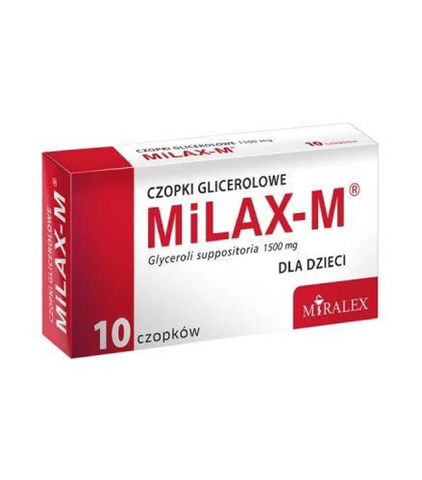 Milax-M czopki glicerolowe dla dzieci 1500 mg, 10 sztuk