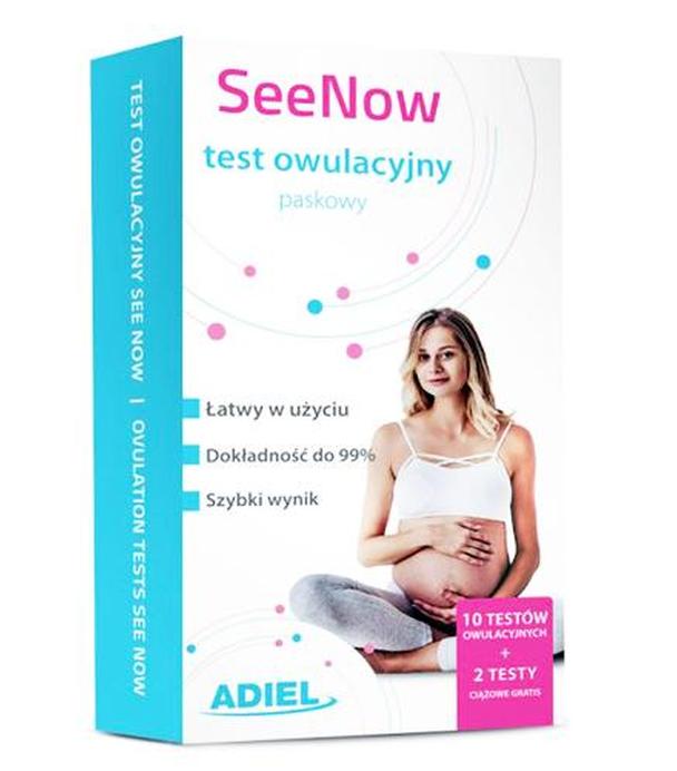 SEENOW Test owulacyjny paskowy - 10 sztuk + 2 testy ciążowe - cena, opinie, stosowanie