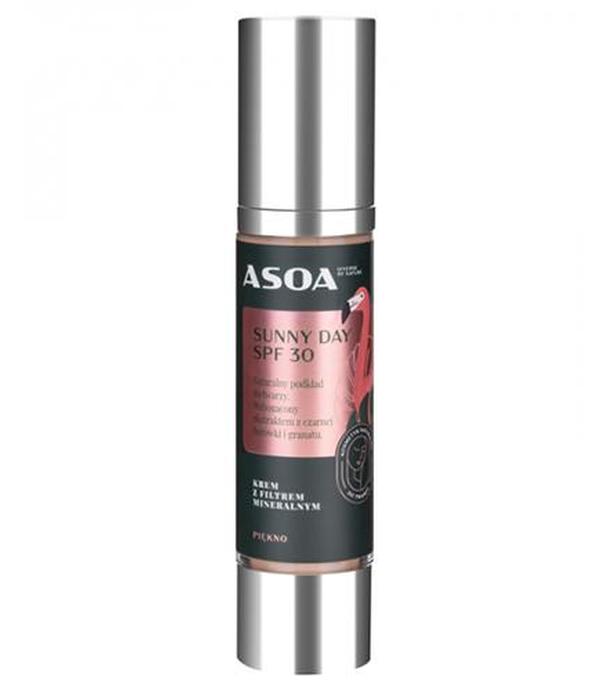 Asoa Sunny Day SPF 30 Naturalny krem-podkład do twarzy wzbogacony ekstraktem z czarnej borówki i granatu - 50 ml - cena, opinie, stosowanie