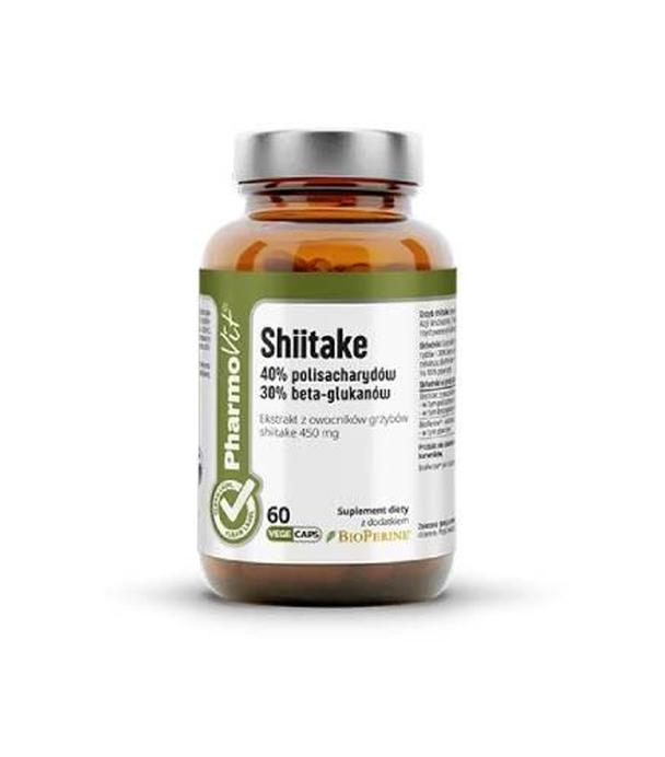 Pharmovit, Shiitake 40% polisacharydów 30% beta-glukanów clean label, kapsułki, 60 sztuk