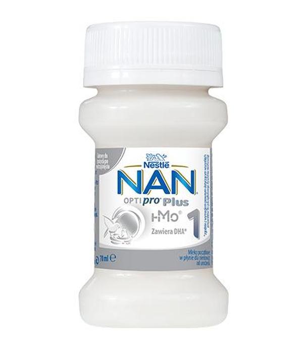 Nestle NAN OPTIPRO PLUS 1 HM-O Mleko początkowe dla niemowląt od urodzenia w płynie, 70 ml