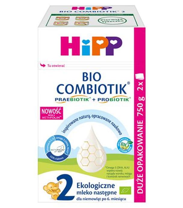 HIPP 2 BIO COMBIOTIK ekologiczne mleko następne, dla niemowląt po 6. m-cu, 750 g, cena, opinie, właściwości