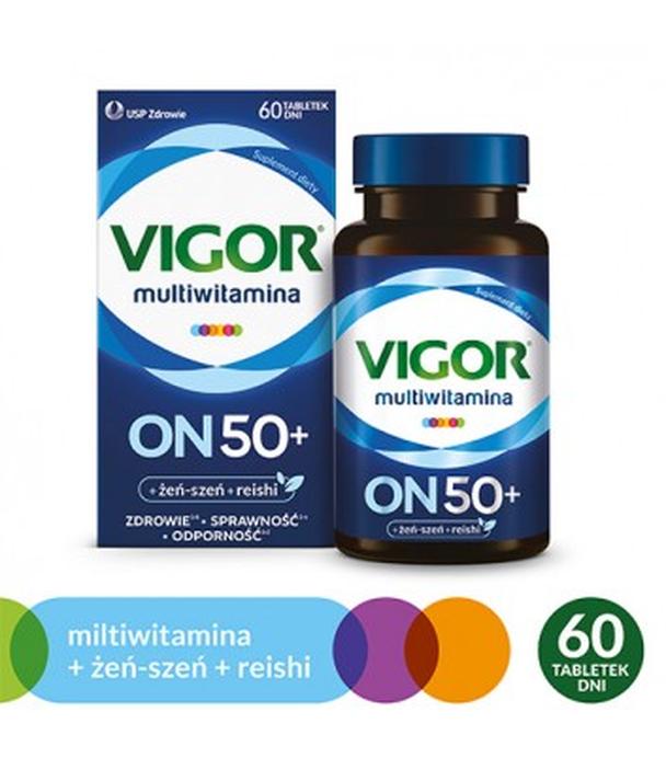 Vigor Multiwitamina ON 50+, 60 tabl., cena, opinie, właściwości