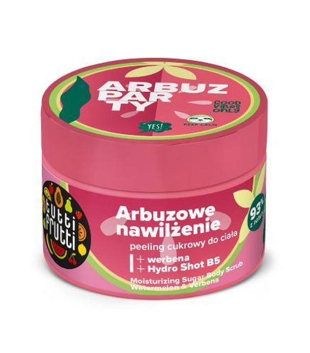 Tutti Frutti ARBUZ i WERBENA + Hydro Shot B5 Nawilżający peeling cukrowy do ciała, 300 g